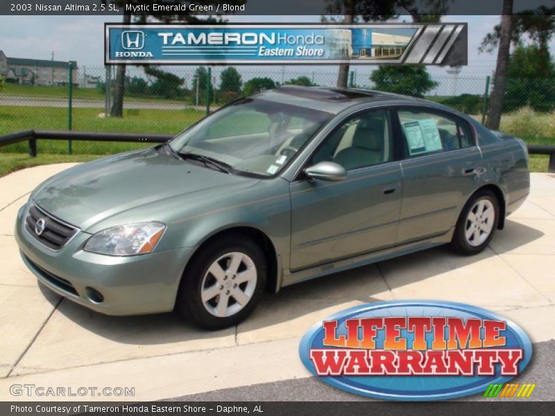 Mystic Emerald Green / Blond 2003 Nissan Altima 2.5 SL