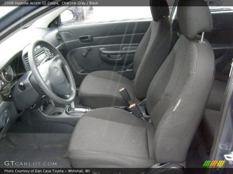 Charcoal Gray / Black 2008 Hyundai Accent GS Coupe