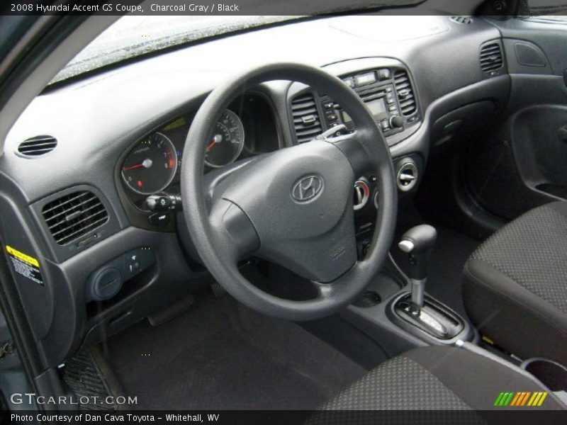 Charcoal Gray / Black 2008 Hyundai Accent GS Coupe