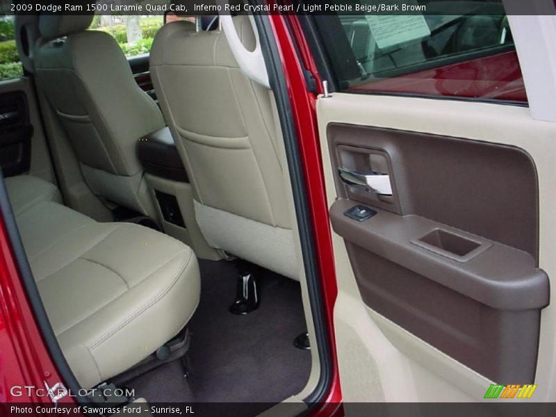 Inferno Red Crystal Pearl / Light Pebble Beige/Bark Brown 2009 Dodge Ram 1500 Laramie Quad Cab