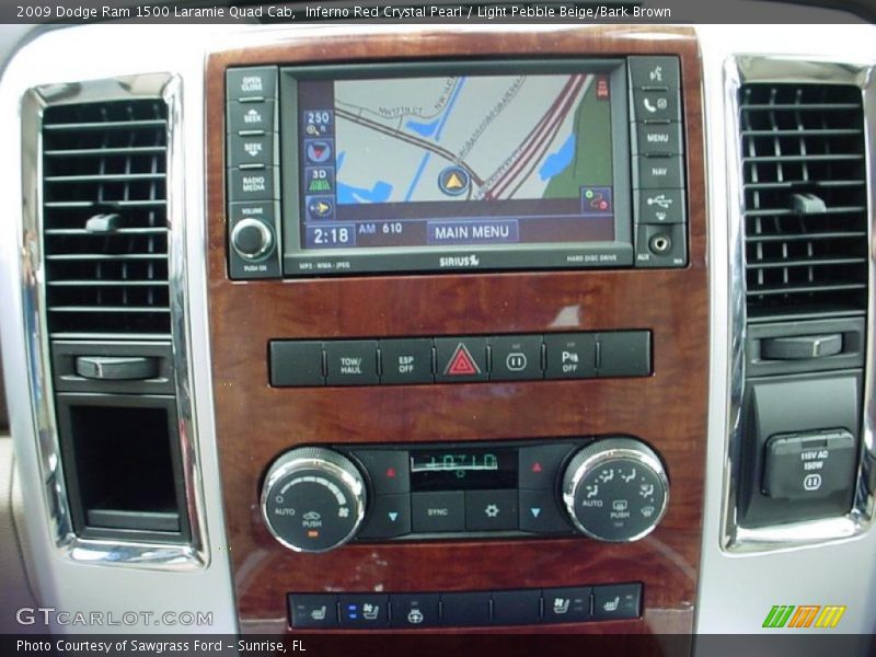 Inferno Red Crystal Pearl / Light Pebble Beige/Bark Brown 2009 Dodge Ram 1500 Laramie Quad Cab