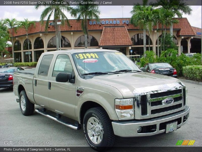 Pueblo Gold Metallic / Camel 2008 Ford F250 Super Duty XLT Crew Cab