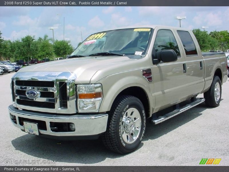 Pueblo Gold Metallic / Camel 2008 Ford F250 Super Duty XLT Crew Cab
