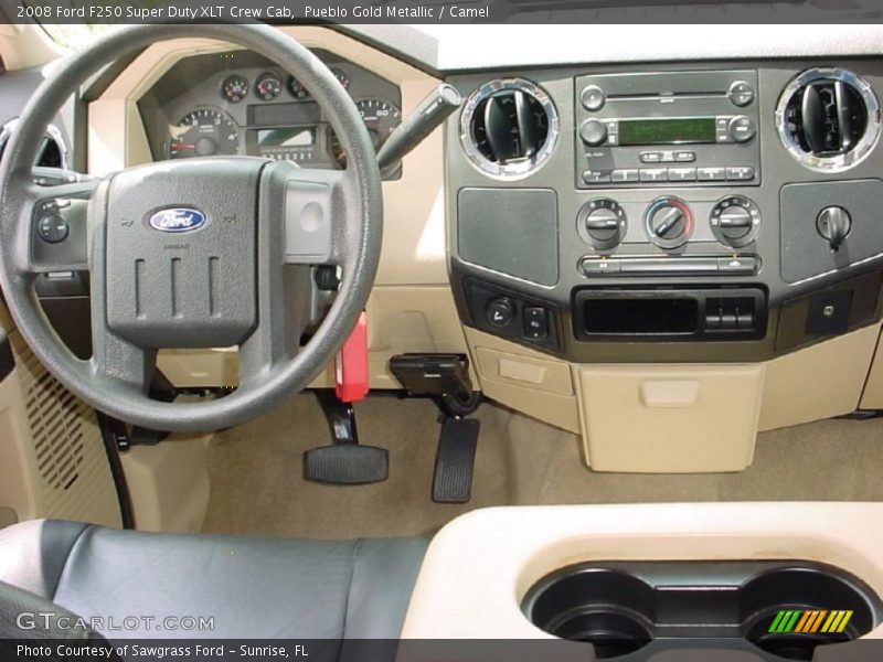 Pueblo Gold Metallic / Camel 2008 Ford F250 Super Duty XLT Crew Cab