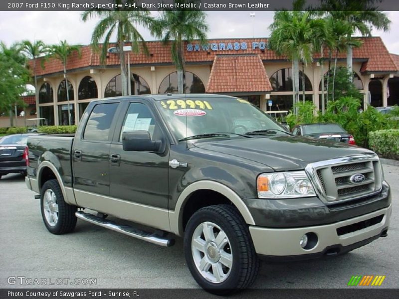 Dark Stone Metallic / Castano Brown Leather 2007 Ford F150 King Ranch SuperCrew 4x4