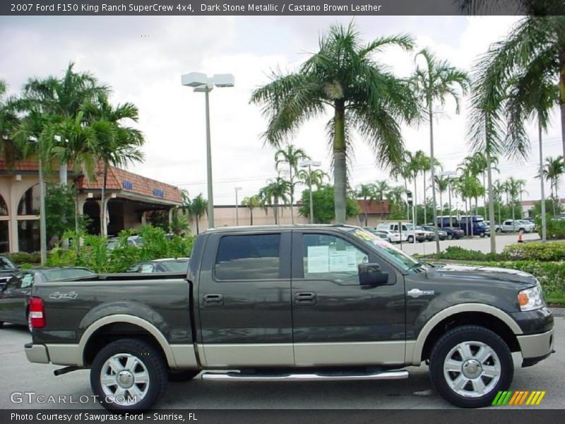 Dark Stone Metallic / Castano Brown Leather 2007 Ford F150 King Ranch SuperCrew 4x4