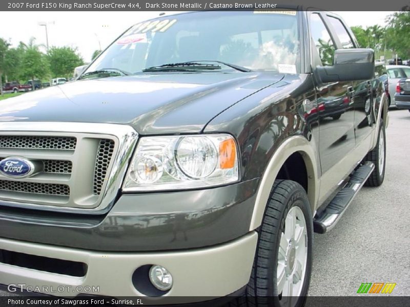 Dark Stone Metallic / Castano Brown Leather 2007 Ford F150 King Ranch SuperCrew 4x4