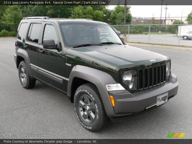 Natural Green Pearl / Dark Slate Gray 2010 Jeep Liberty Renegade 4x4