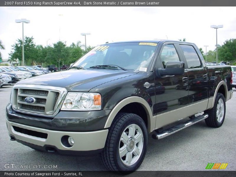 Dark Stone Metallic / Castano Brown Leather 2007 Ford F150 King Ranch SuperCrew 4x4