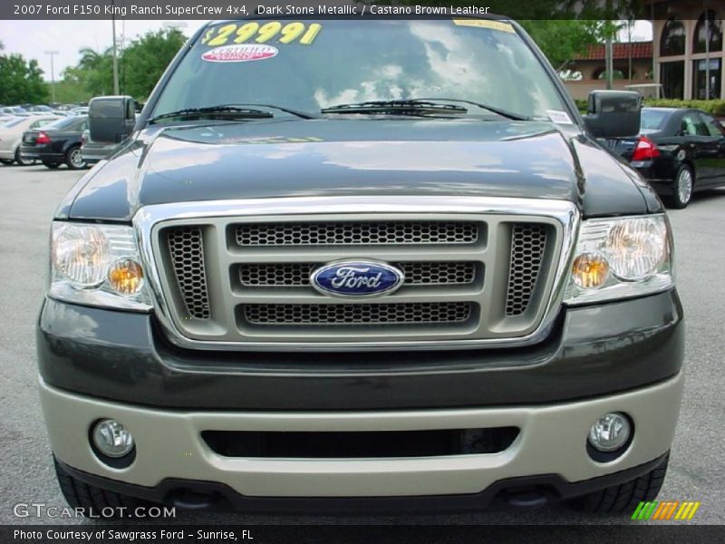 Dark Stone Metallic / Castano Brown Leather 2007 Ford F150 King Ranch SuperCrew 4x4