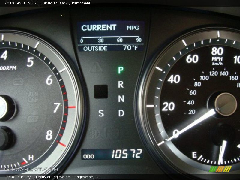 Obsidian Black / Parchment 2010 Lexus ES 350