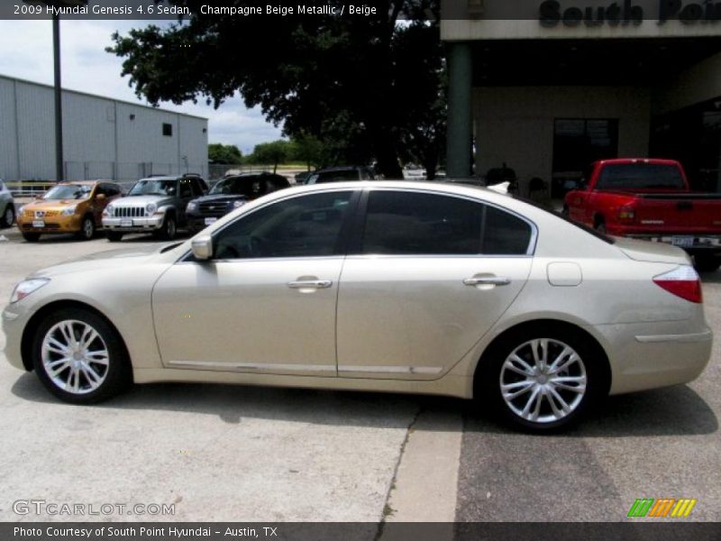 Champagne Beige Metallic / Beige 2009 Hyundai Genesis 4.6 Sedan