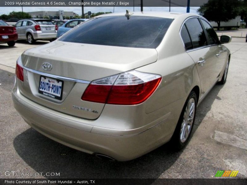 Champagne Beige Metallic / Beige 2009 Hyundai Genesis 4.6 Sedan