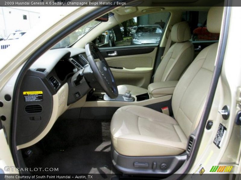 Champagne Beige Metallic / Beige 2009 Hyundai Genesis 4.6 Sedan