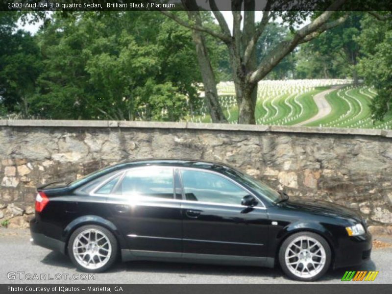 Brilliant Black / Platinum 2003 Audi A4 3.0 quattro Sedan