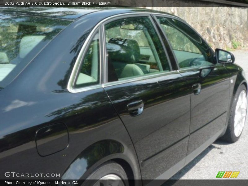 Brilliant Black / Platinum 2003 Audi A4 3.0 quattro Sedan