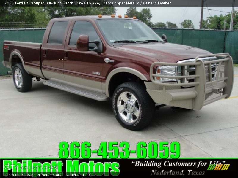 Dark Copper Metallic / Castano Leather 2005 Ford F350 Super Duty King Ranch Crew Cab 4x4