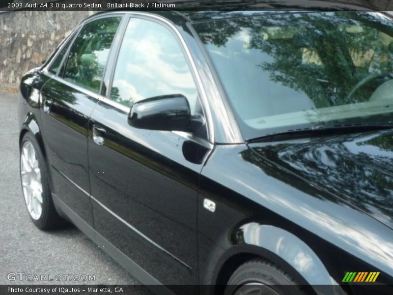 Brilliant Black / Platinum 2003 Audi A4 3.0 quattro Sedan