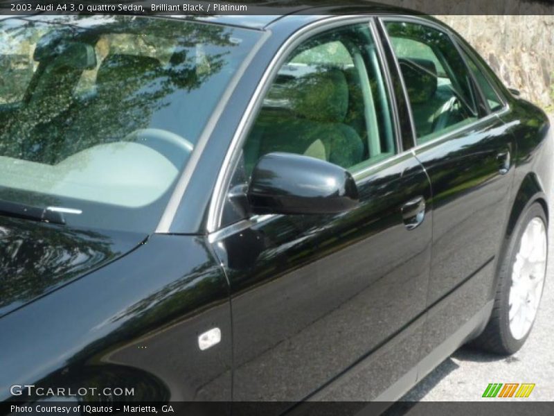 Brilliant Black / Platinum 2003 Audi A4 3.0 quattro Sedan