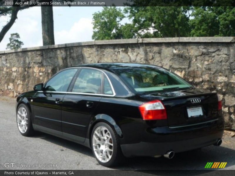 Brilliant Black / Platinum 2003 Audi A4 3.0 quattro Sedan