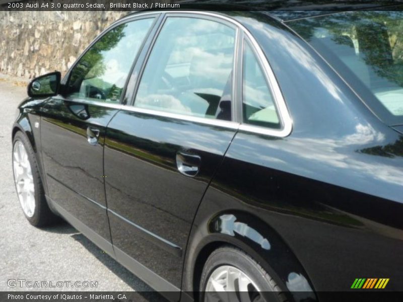 Brilliant Black / Platinum 2003 Audi A4 3.0 quattro Sedan