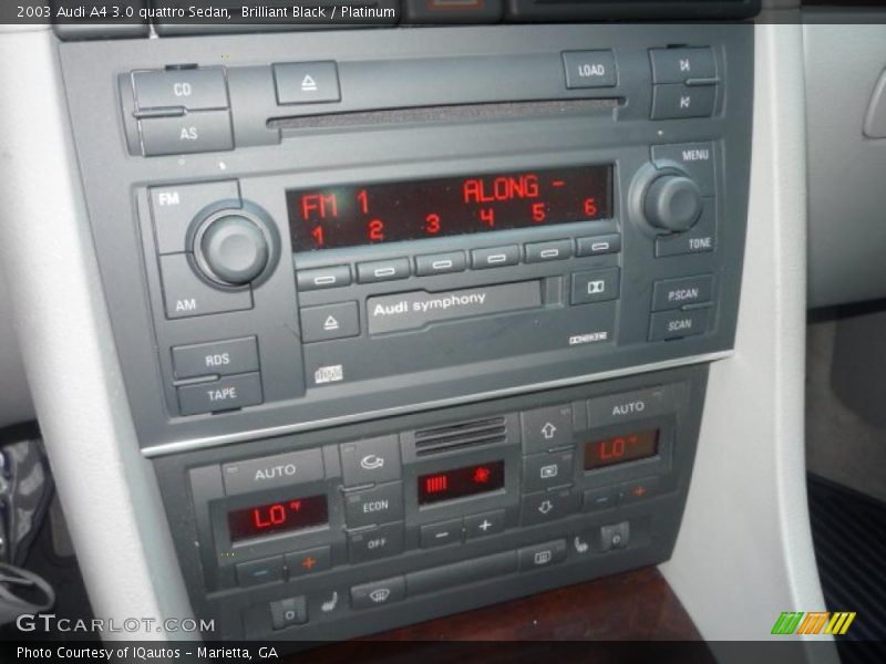 Brilliant Black / Platinum 2003 Audi A4 3.0 quattro Sedan