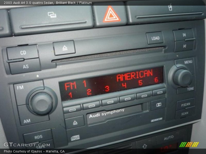 Brilliant Black / Platinum 2003 Audi A4 3.0 quattro Sedan