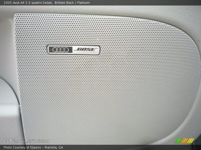 Brilliant Black / Platinum 2003 Audi A4 3.0 quattro Sedan