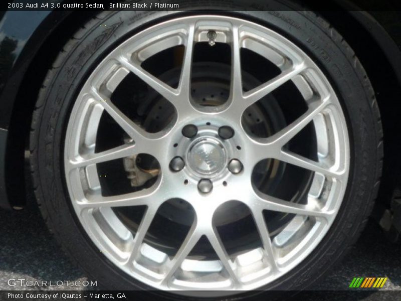 Brilliant Black / Platinum 2003 Audi A4 3.0 quattro Sedan