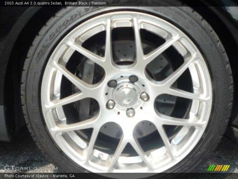 Brilliant Black / Platinum 2003 Audi A4 3.0 quattro Sedan