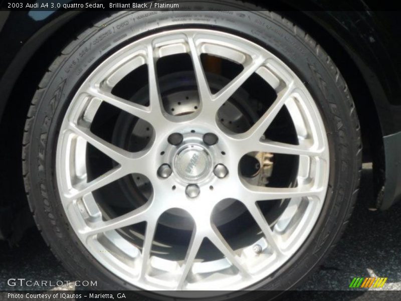 Brilliant Black / Platinum 2003 Audi A4 3.0 quattro Sedan