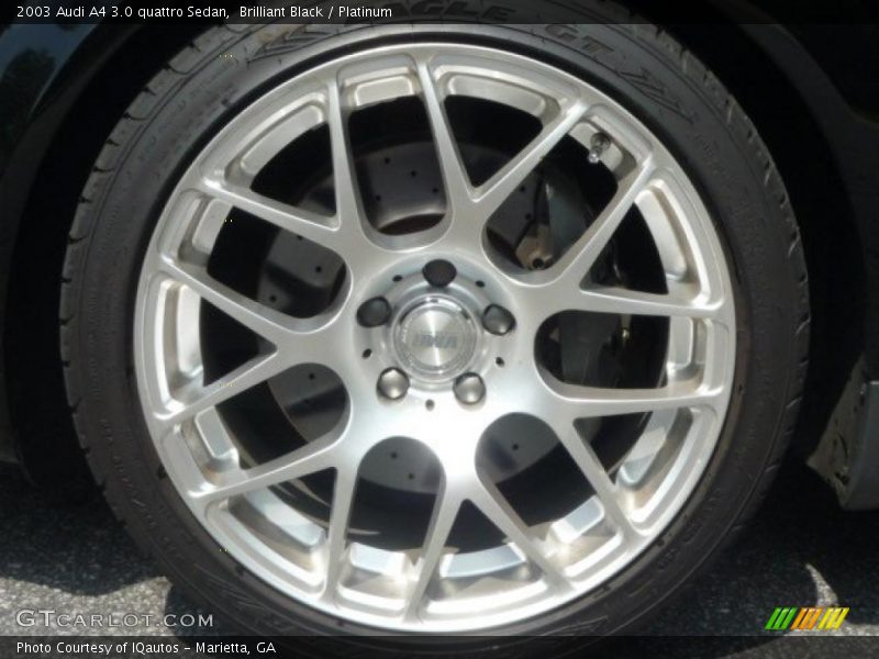 Brilliant Black / Platinum 2003 Audi A4 3.0 quattro Sedan
