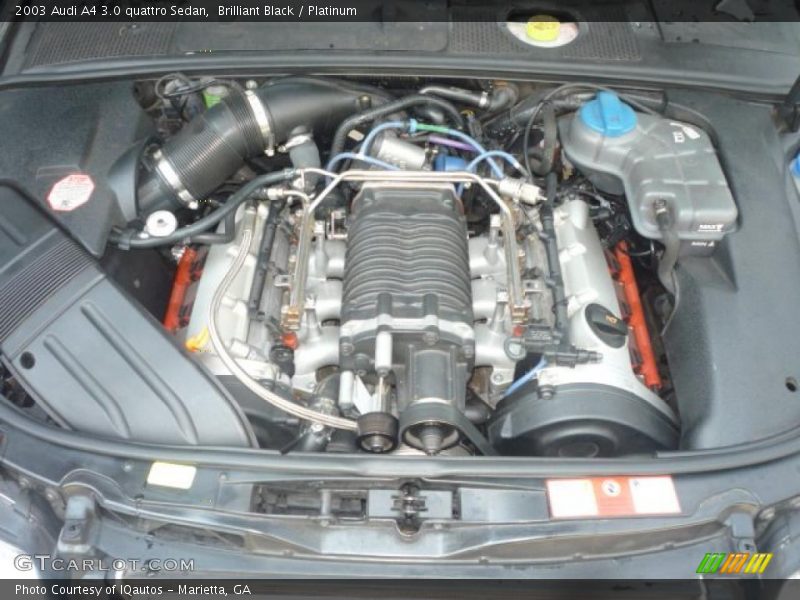 Brilliant Black / Platinum 2003 Audi A4 3.0 quattro Sedan