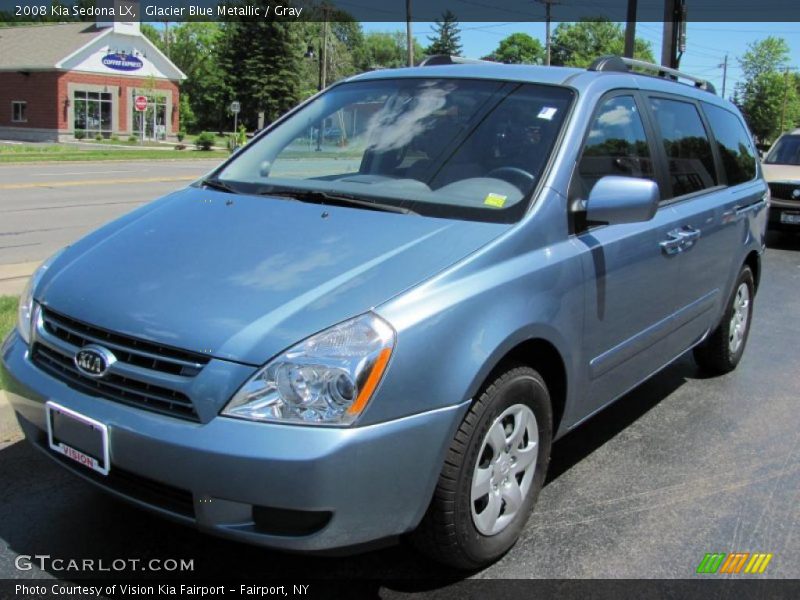 Glacier Blue Metallic / Gray 2008 Kia Sedona LX