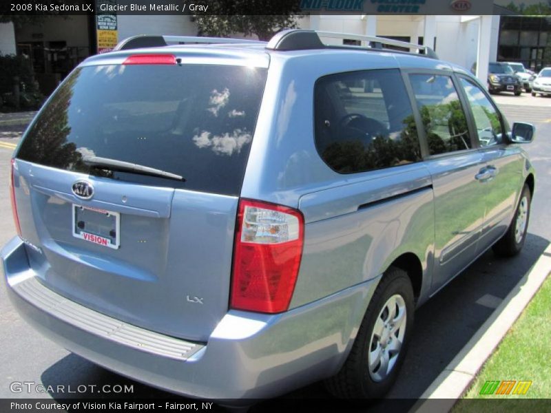 Glacier Blue Metallic / Gray 2008 Kia Sedona LX