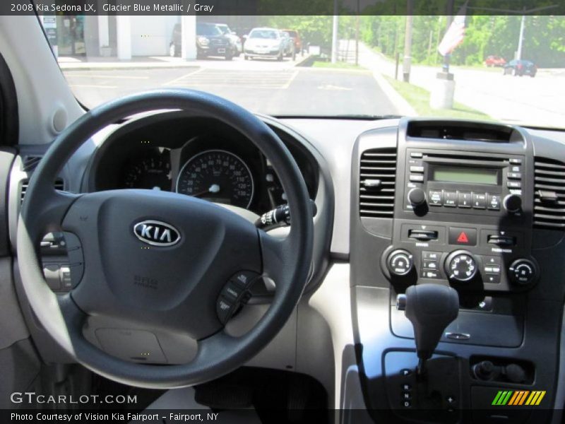 Glacier Blue Metallic / Gray 2008 Kia Sedona LX