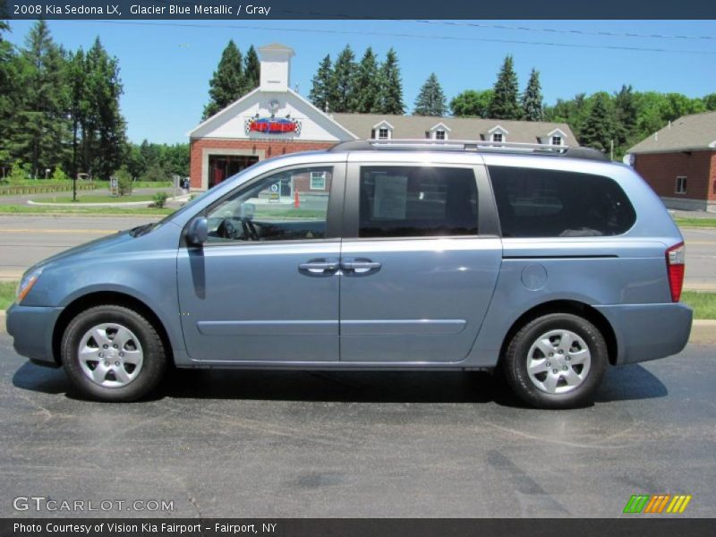 Glacier Blue Metallic / Gray 2008 Kia Sedona LX