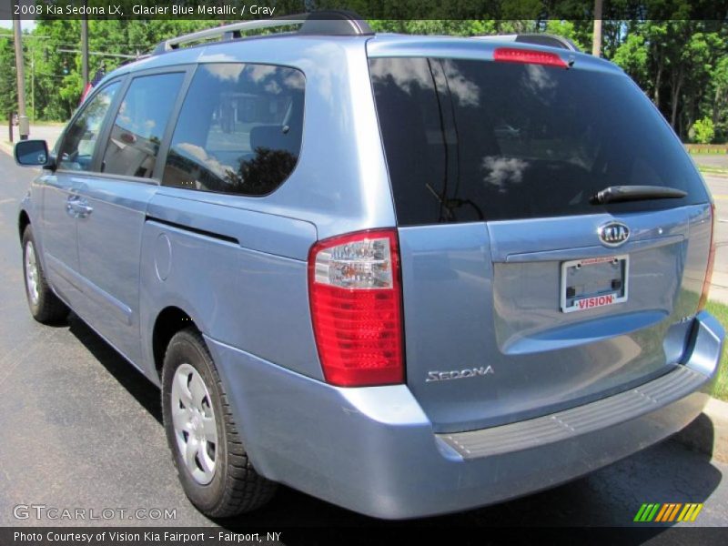Glacier Blue Metallic / Gray 2008 Kia Sedona LX