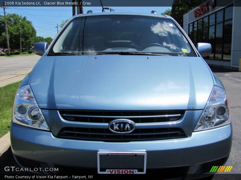 Glacier Blue Metallic / Gray 2008 Kia Sedona LX