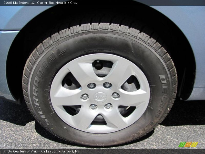 Glacier Blue Metallic / Gray 2008 Kia Sedona LX