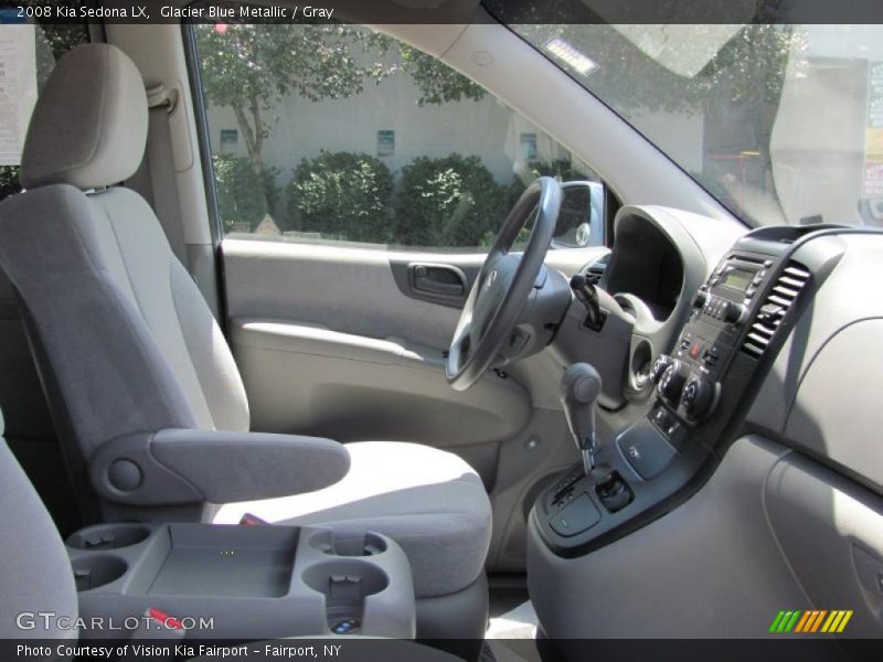 Glacier Blue Metallic / Gray 2008 Kia Sedona LX