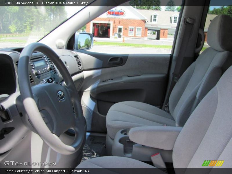 Glacier Blue Metallic / Gray 2008 Kia Sedona LX