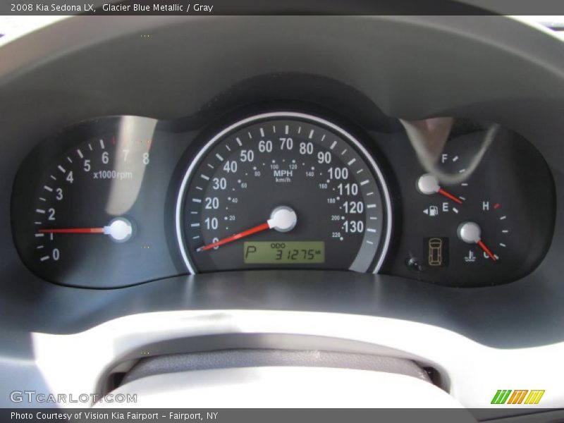 Glacier Blue Metallic / Gray 2008 Kia Sedona LX