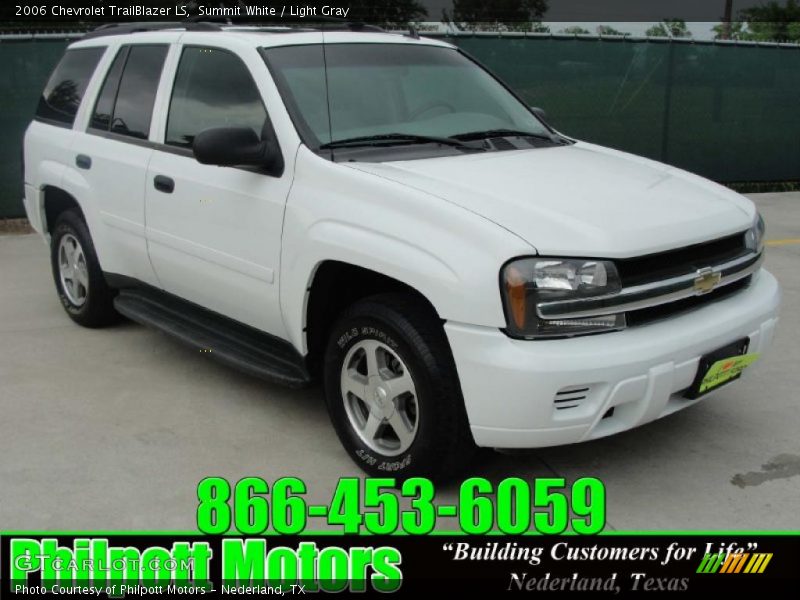 Summit White / Light Gray 2006 Chevrolet TrailBlazer LS