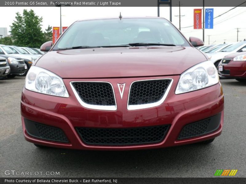 Performance Red Metallic / Light Taupe 2010 Pontiac G6 Sedan