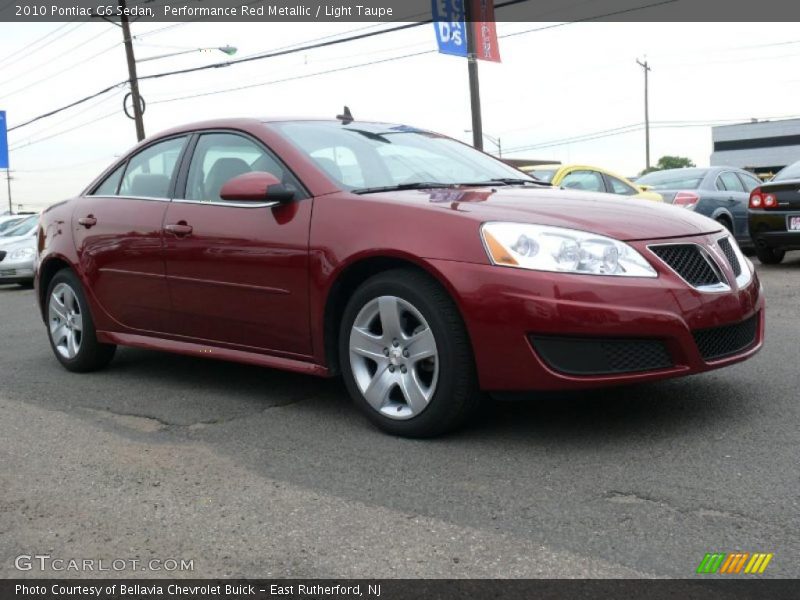 Performance Red Metallic / Light Taupe 2010 Pontiac G6 Sedan