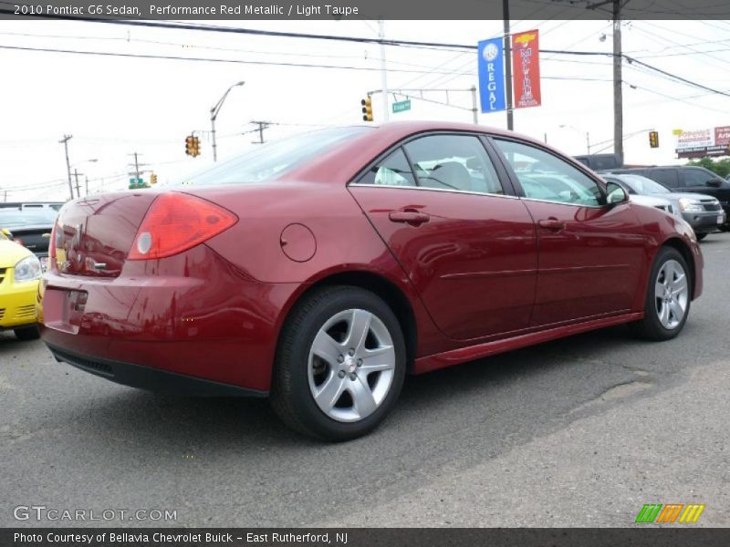 Performance Red Metallic / Light Taupe 2010 Pontiac G6 Sedan