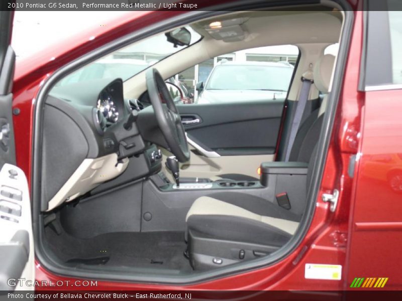 Performance Red Metallic / Light Taupe 2010 Pontiac G6 Sedan