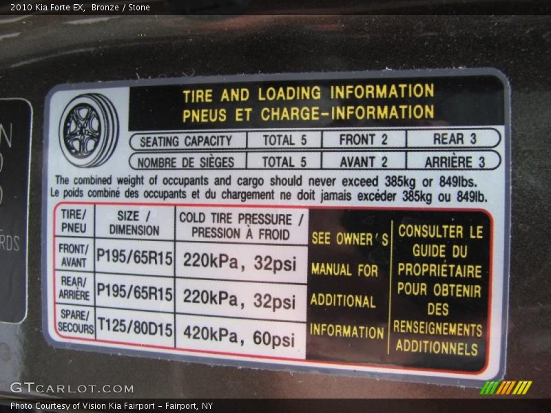 Bronze / Stone 2010 Kia Forte EX