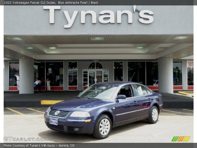 Blue Anthracite Pearl / Black 2002 Volkswagen Passat GLS Sedan